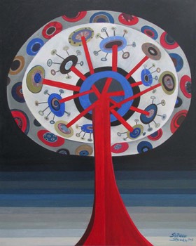  “Árbol No. 3”, 2015, Acrílico sobre tela, 100 x 80 cm 